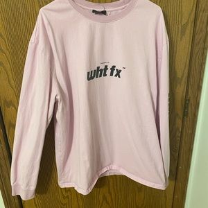 White fox hot pink oversized shirt